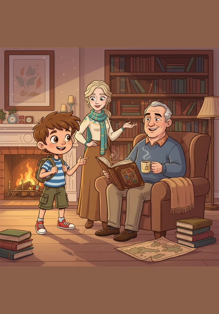 Am Abend ist Leo sehr stolz auf sich und seine Entdeckungen. Er hat gelernt, dass man überall nützliche Dinge erfahren kann, wenn man aufmerksam die Nachrichten verfolgt und die Welt um sich herum beobachtet.