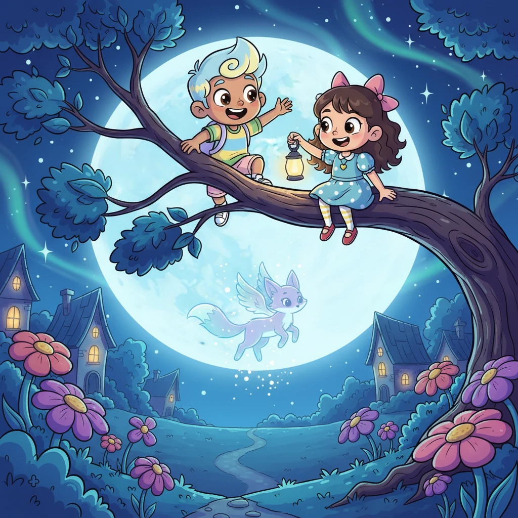 Liam and Emmy's Moonlit Secret - Friendship stories