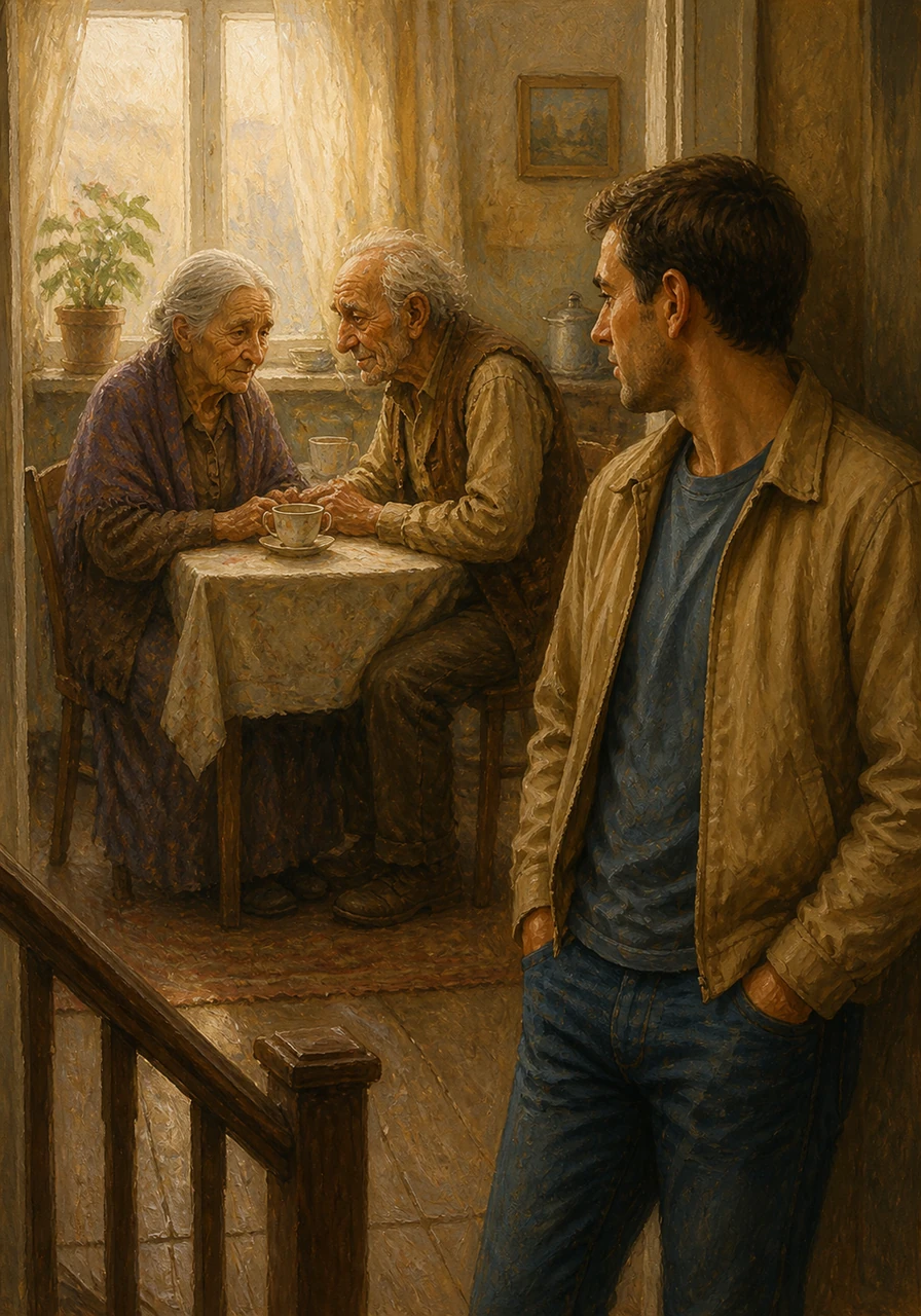 An elderly couple lived in the apartment above Alexei, both nearly ninety years old. They were like two shadows bound by an invisible thread, treating every single day as a fragile and precious gift.