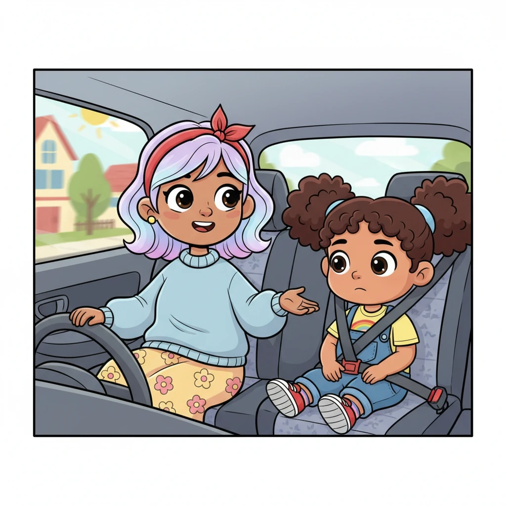 As Mom drove Lily to school, she gently explained, "When we listen and get ready on time, our day flows so much better, sweetie." Lily sat quietly in her car seat, looking thoughtful, understanding that her choices had consequences.