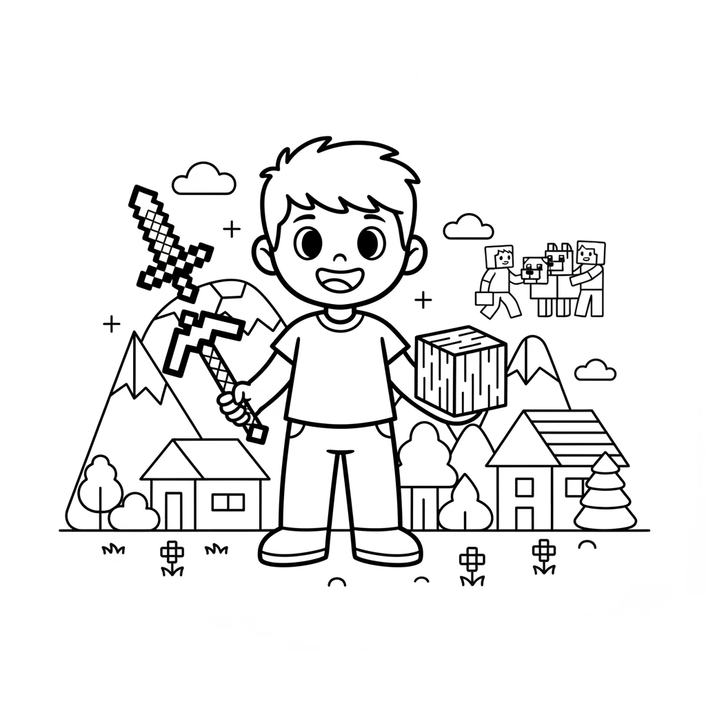 minecraft coloring pages