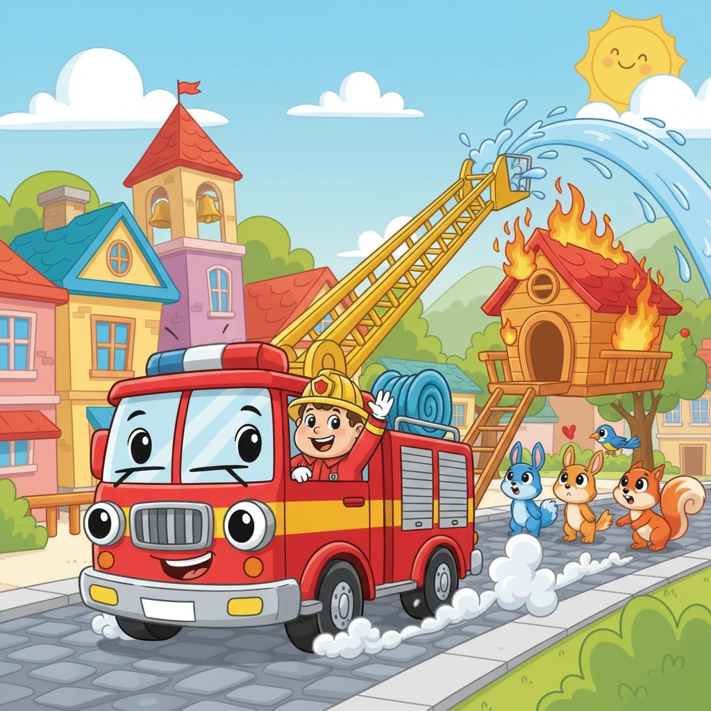 Blaze the Brave Fire Truck - Educational stories