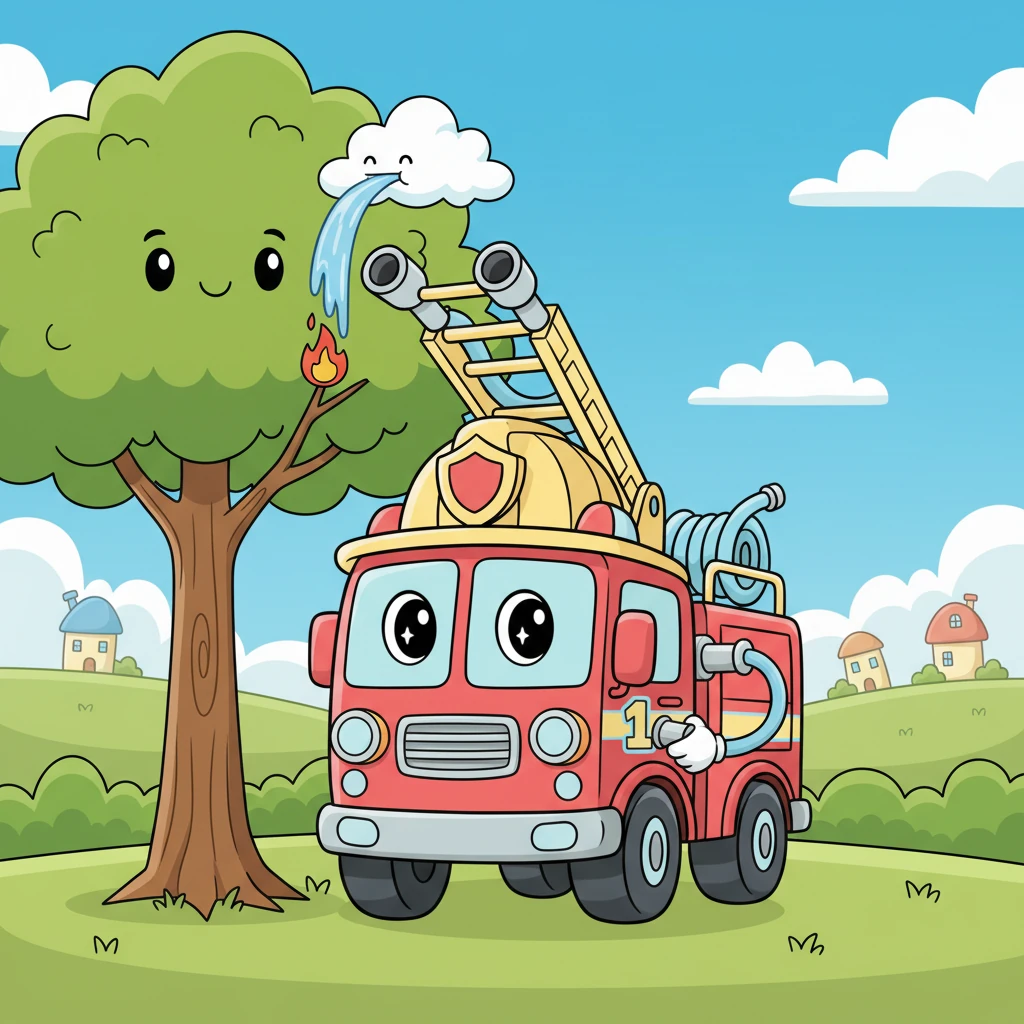 Blaze is a brave, helpful fire truck!