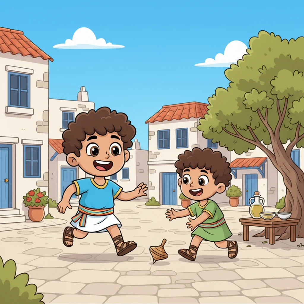 Niko then ventured to a charming, quiet Greek village, far from the bustling spots. He met cheerful children, played games in the sunny square, and tasted delicious homemade olive oil. He discovered that every part of Greece had its own unique magic to share.