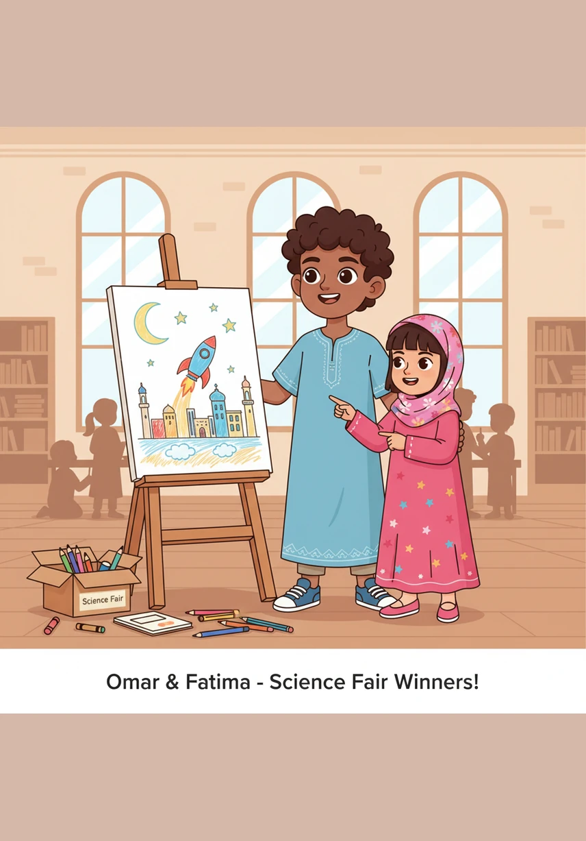 With a small, proud smile, Omar picks up his slippers and places them neatly on the wooden shelf. He feels a wonderful sense of accomplishment as they sit perfectly in their place next to his father’s prayer beads.