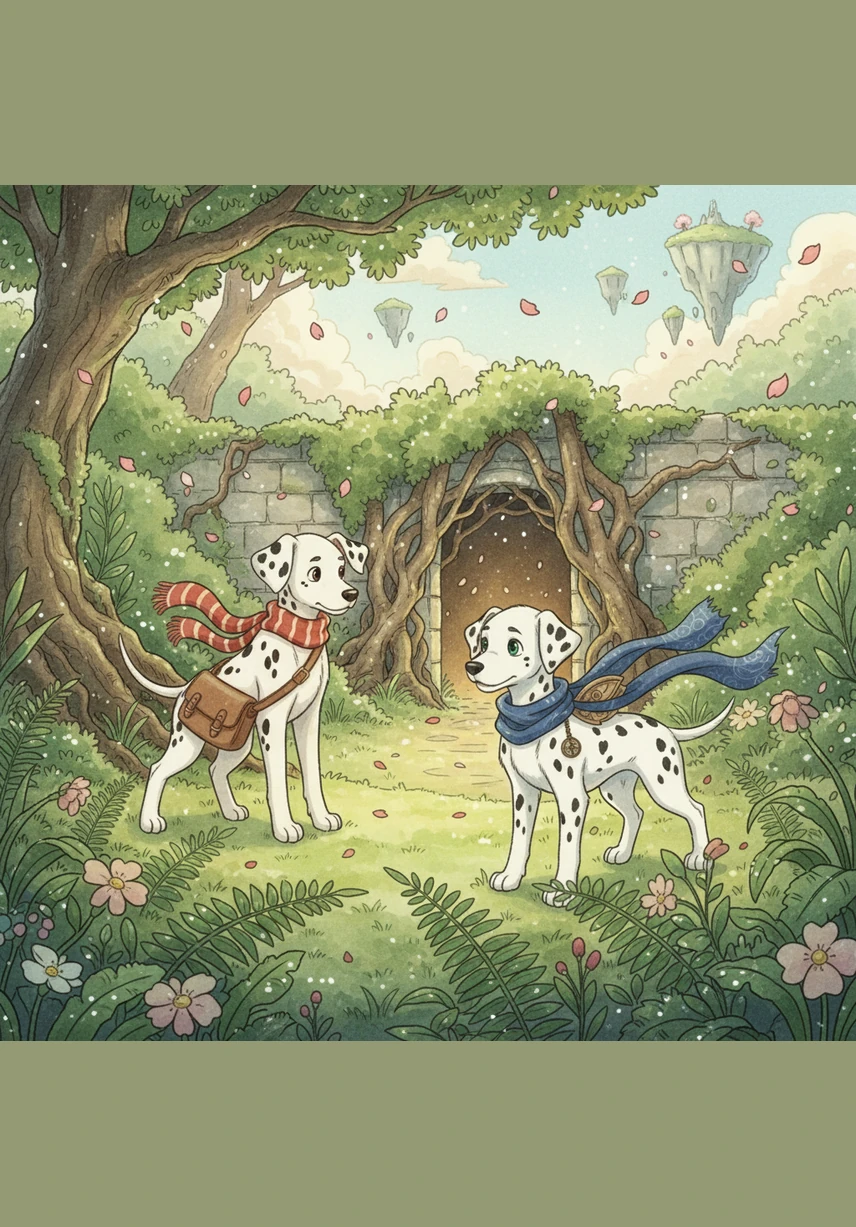 Matrix discovers a loose wooden plank at the bottom of the garden fence. He nudges it with his nose, showing Bobby the small gap that leads to the big world outside.