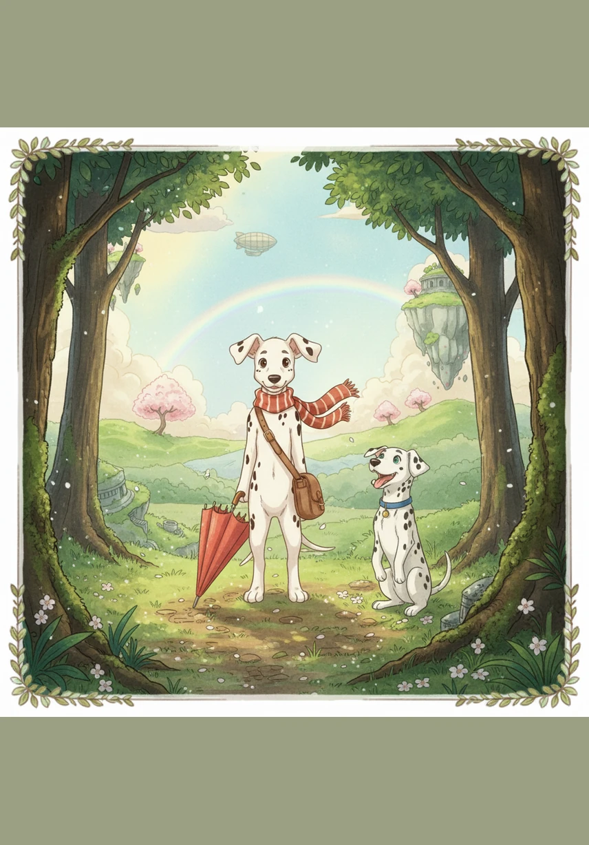 As the rain stops, they see a group of children playing with a red ball. Matrix jumps into the game, skillfully bopping the ball with his nose while the kids cheer and laugh.