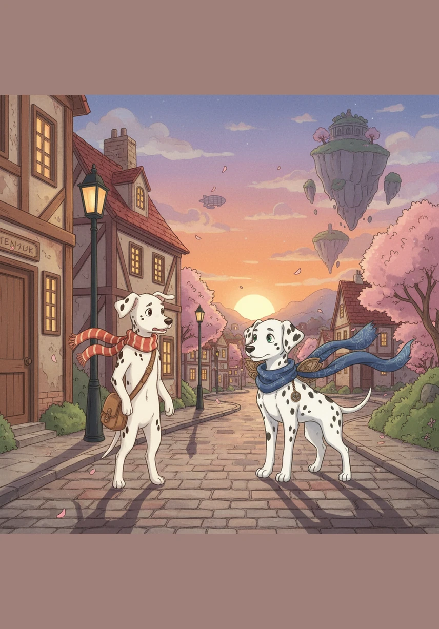 The sun begins to dip lower in the sky, casting long, orange shadows across the street. Bobby realizes they are far from home and looks at Matrix with a worried expression.