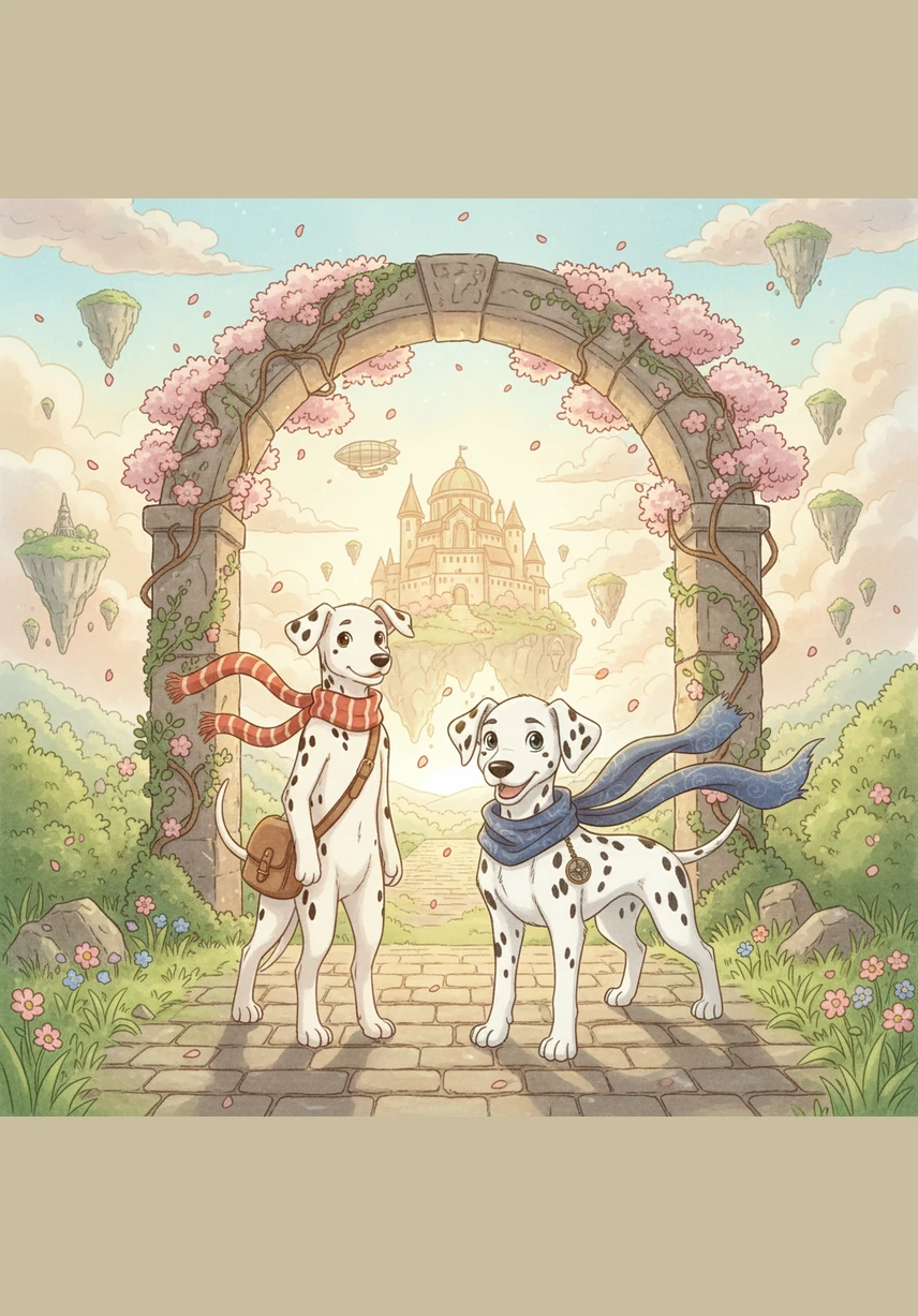 As they fall asleep, they dream of flying pigeons, giant bagels, and the next hole in the fence. The two spotted brothers are finally home, safe and sound, ready for tomorrow's mischief.