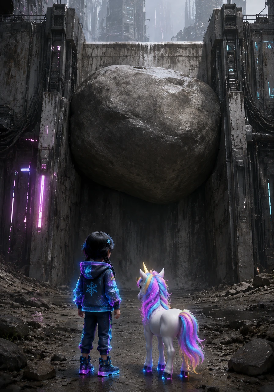 When they finally reached the base of the waterfall, they discovered a large, smooth rock had completely blocked the opening, stopping the water from flowing. No wonder the colors were fading and the fountain was dry!