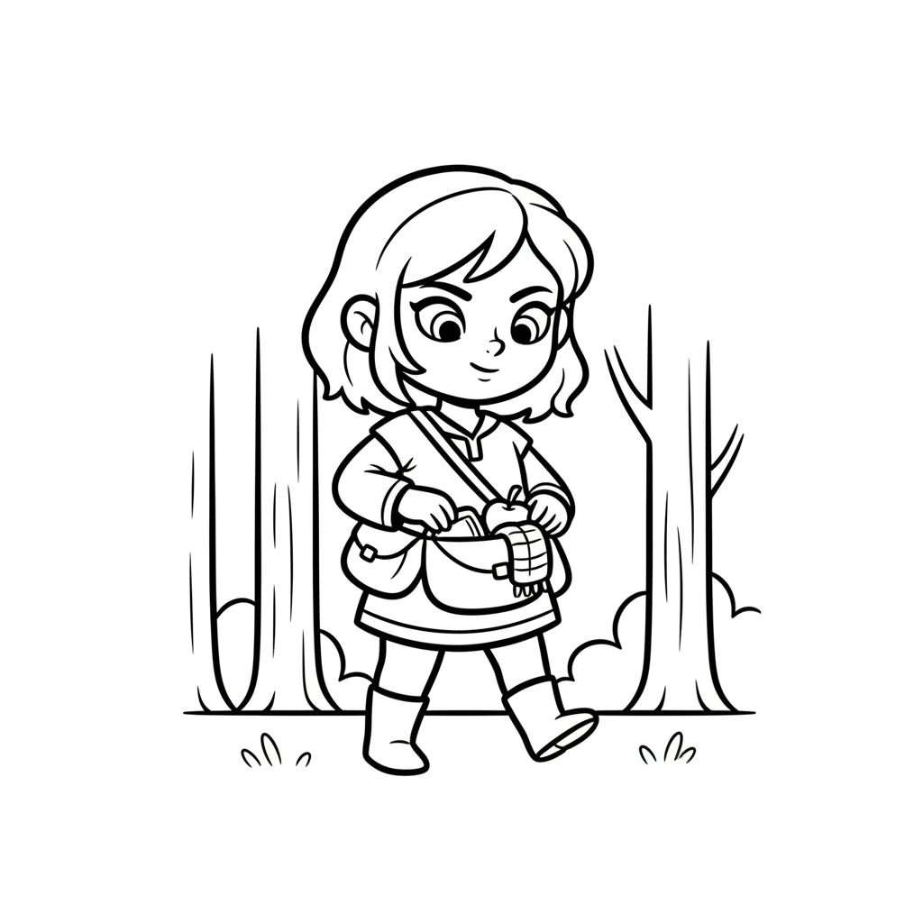 With a determined nod, Elara decided to investigate the mysterious sound. She packed a small apple and a warm scarf into her little satchel. Her heart thumped a brave rhythm as she stepped towards the edge of the woods.