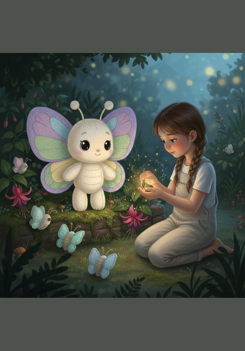 Tucked away on a sturdy green leaf at the edge of the garden, a small cocoon twitched ever so slightly. Inside lived Bella, a butterfly with a heart full of warmth and a light so bright it glowed through the silken walls of her home. Though she was small, her spirit held a beauty that the garden had yet to witness.