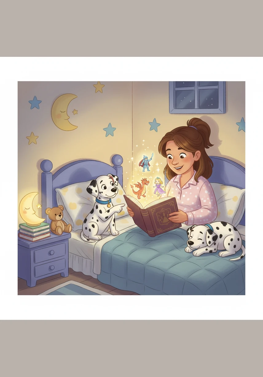 Matrix leans in close to Bobby, whispering about the sounds of the world outside. The morning light catches their unique black spots as they prepare for a day that is anything but ordinary.