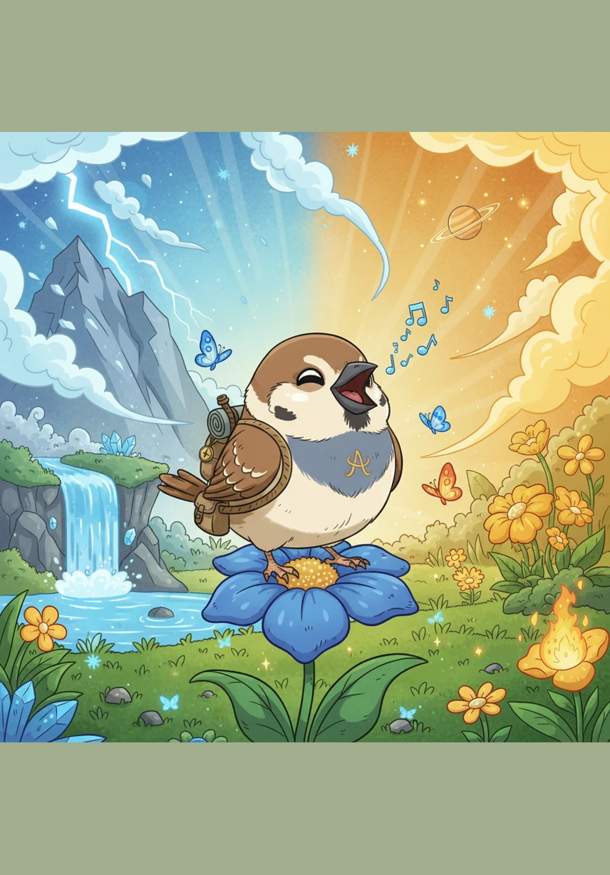 The earth blossomed into a lush green paradise once again, and Akkanat sang a joyful song of gratitude as the flowers opened and the whole world celebrated the return of life.