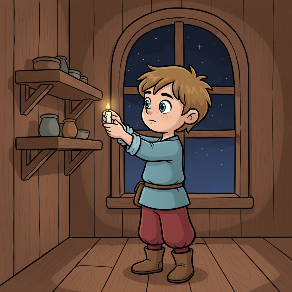While others waited anxiously, Adam, with a quiet strength in his eyes, carefully fetched a tiny, unlit candle from his shelf. He held it gently, its smallness a stark contrast to the vast darkness outside, but his resolve was as steady as a mountain.