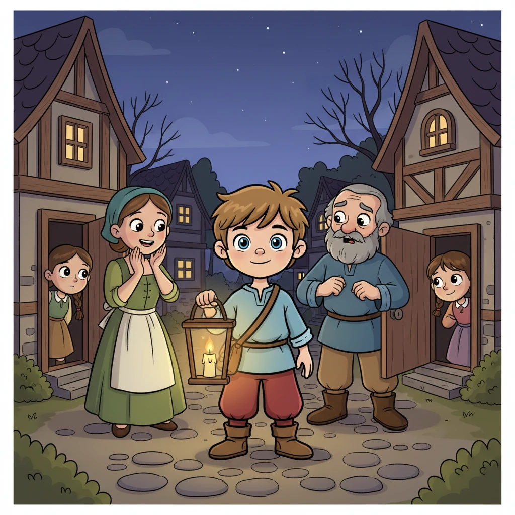 One by one, more villagers emerged from their homes, their fear slowly receding as they saw the candle's quiet light and each other's familiar faces. A sense of unity began to warm the air, replacing the chill of isolation and fear.