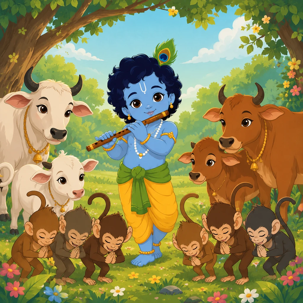 Little Krishna's Magic Flute