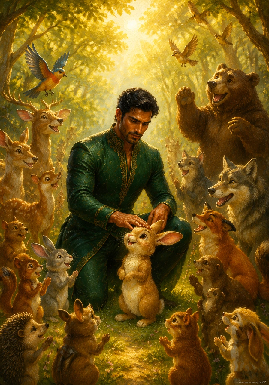 The forest is filled with joy and sunlight as the animals celebrate their newfound freedom around the brave and clever Lilo. They learn the valuable lesson that intelligence and kindness are far more powerful than pride and physical strength.