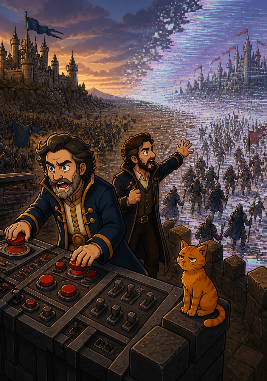 Great empires scrambled to press buttons that no longer functioned, their leaders shouting into a void that had stopped listening. Armies marched toward borders that were physically dissolving into a shimmering, low-resolution static.