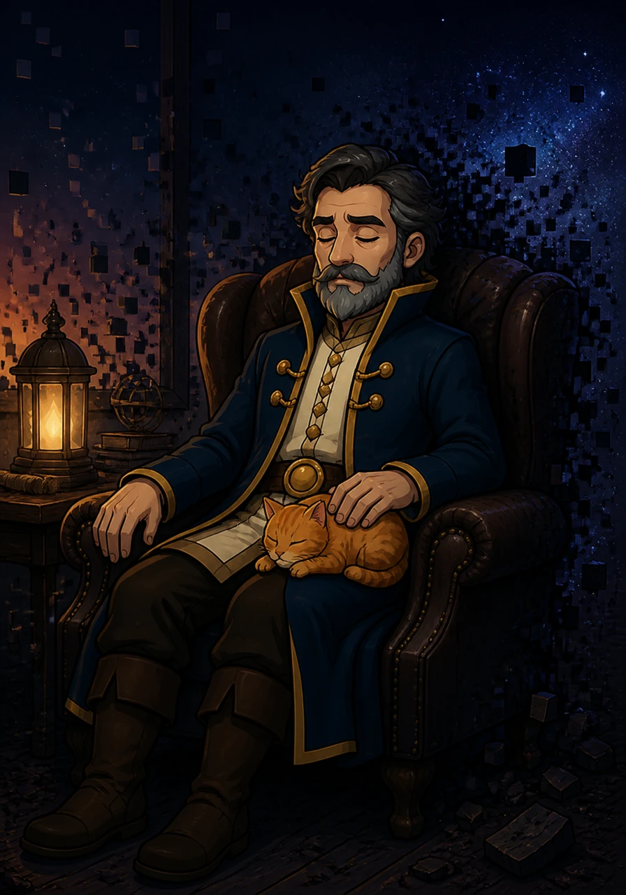 Darkness finally fell, not with a bang or a whimper, but with the quiet finality of a closing program. The Chronicler closed his eyes, wondering if the next world would finally feature a more competent AI and a better UI.