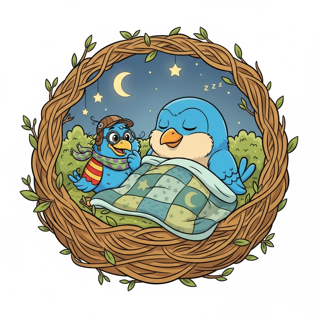 À noite, descansando no ninho ao lado da mamãe, Lalu disse baixinho: “Mamãe, eu não preciso estar perfeito pra voar.” Ela sorriu e respondeu: “É isso mesmo, meu amor. Pra voar, só é preciso coragem.”