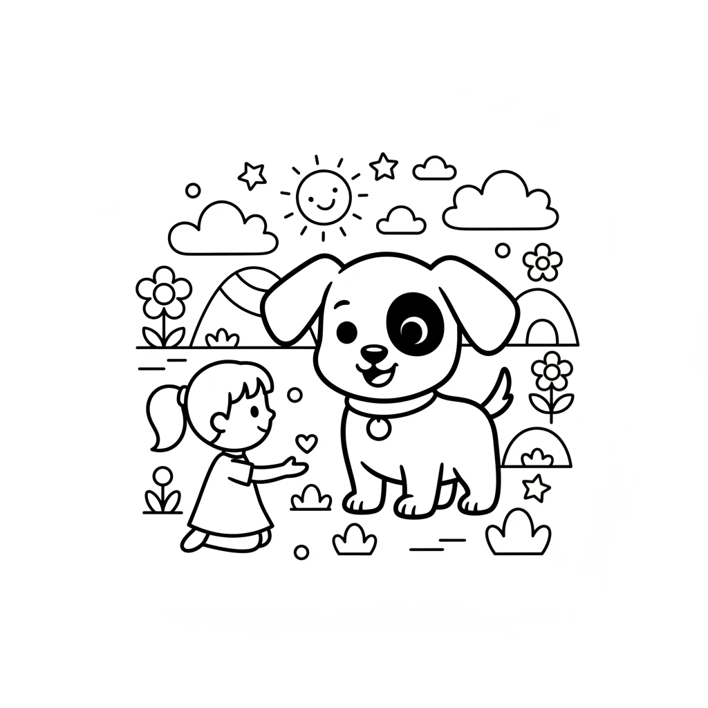 puppy coloring page