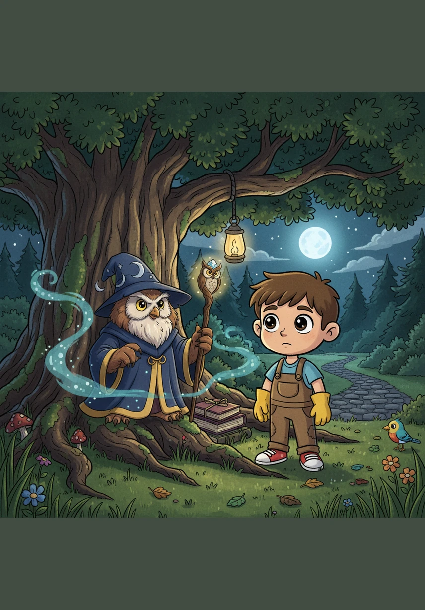 Under the Great Oak tree, Robin met a wise old owl named Hoot who spoke with a gentle hoot. Hoot explained that the Earth was feeling sick because people were throwing away things that could be used again.