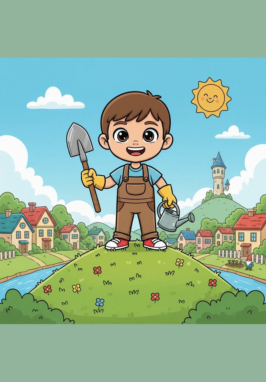 Robin stood on the tallest hill, looking down at the beautiful, clean town they helped save. Holding a tiny green sprout, Robin knew that by taking care of the Earth today, they were protecting all the tomorrows to come.