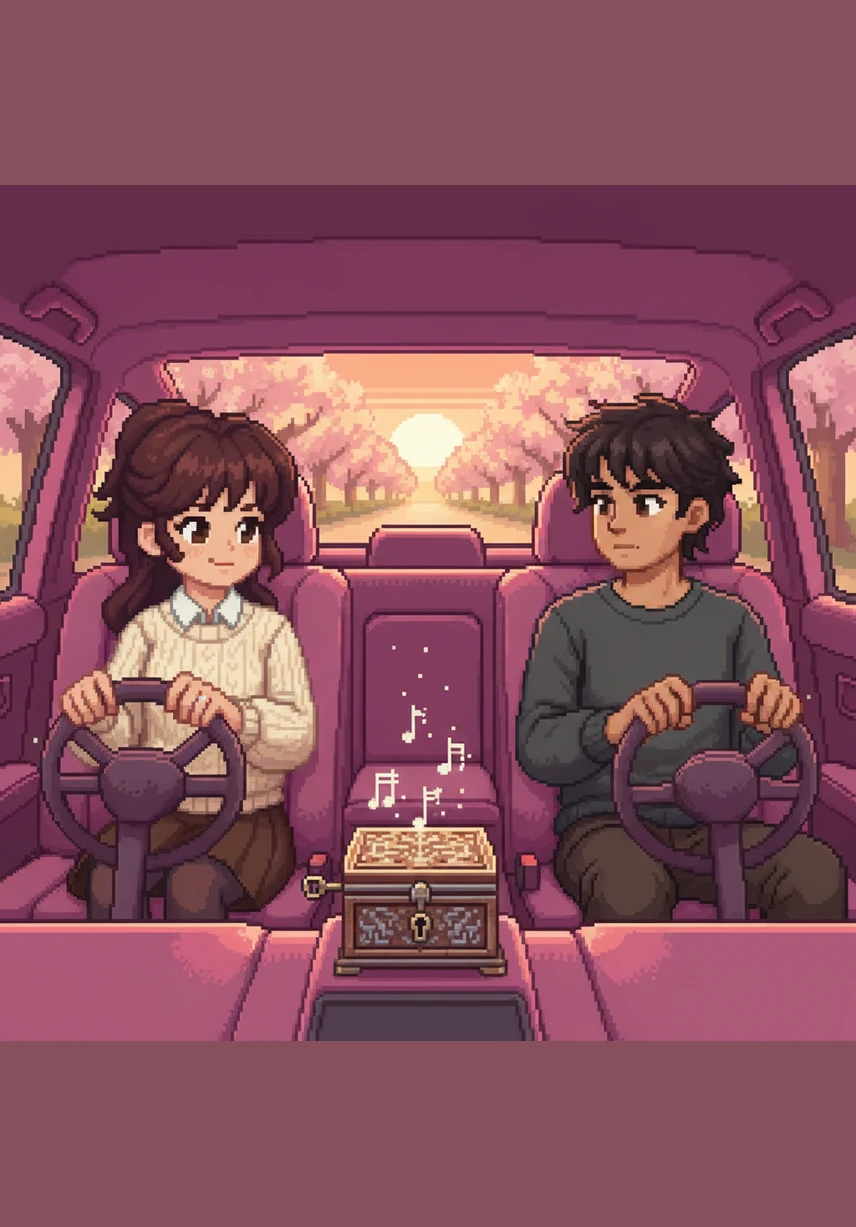 They shared dreams of long drives in a pink car along roads lined with cherry blossoms, looking toward a successful future built on hard work. Under a sky where stars formed the number seven, they promised to keep building the life they once thought was impossible.