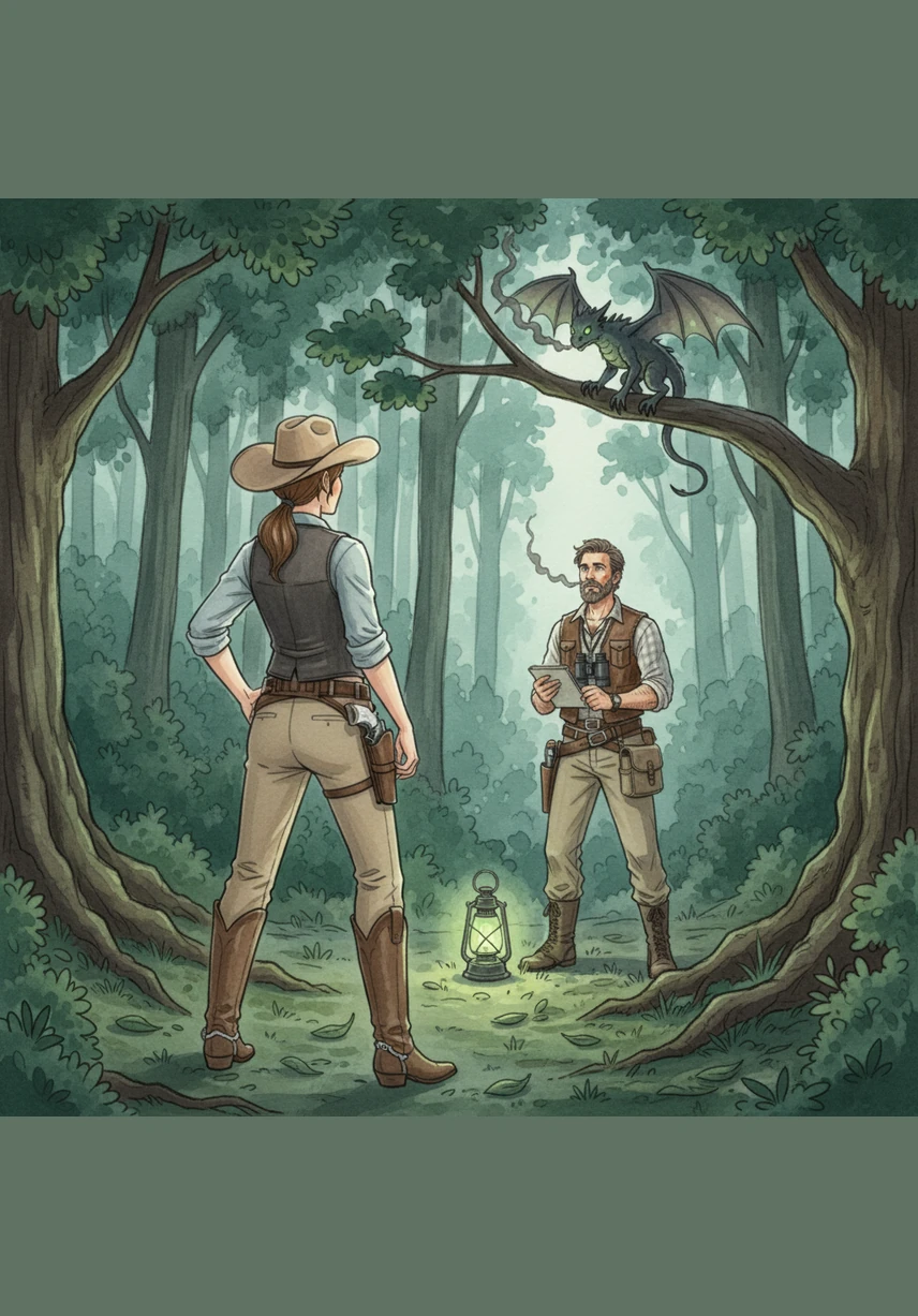 Sheriff Sarah stood her ground near the old clock tower, directing citizens to safety while the beast loomed over her. The creature lunged forward, cornering her against the brick wall as its massive claws scraped the pavement. Despite her fear, she kept her eyes fixed on the monster, refusing to back down from her duty to protect the town.