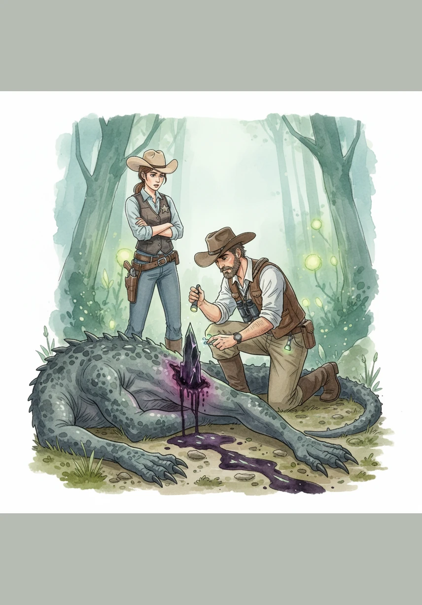 Looking closely, Elias saw the source of the creature's rage: a jagged, cursed obsidian spike was embedded deep within its front leg. He realized the monster wasn't an invader, but a victim of a dark magic trap set deep in the mountains. The wound was weeping a strange, glowing ichor that poisoned the creature's mind with pain.