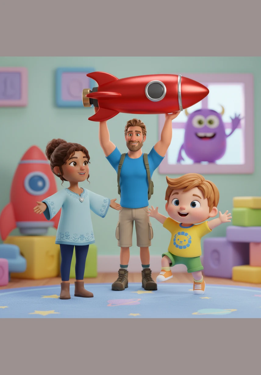 El primer transporte es un autobús rojo muy grande y brillante que espera en la parada. Leo sube los escalones de la mano de mamá y saluda al conductor con una gran sonrisa.