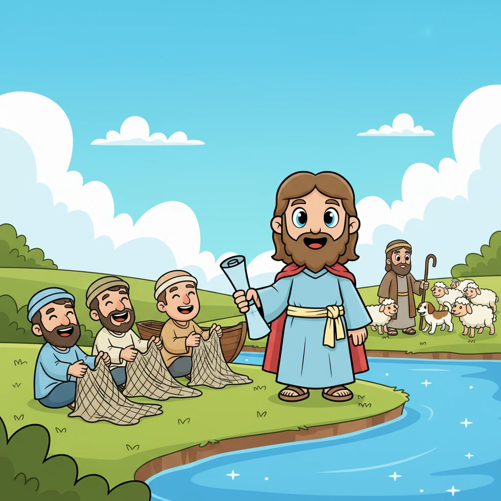 Lungo le rive del lago, Elia incontrò alcuni pescatori che riparavano le loro reti, ridendo e raccontando storie delle loro catture. Vide anche pastori che guidavano le loro greggi attraverso i campi, con i loro cani fedeli al seguito. La gente era semplice, ma i loro volti erano pieni di saggezza.