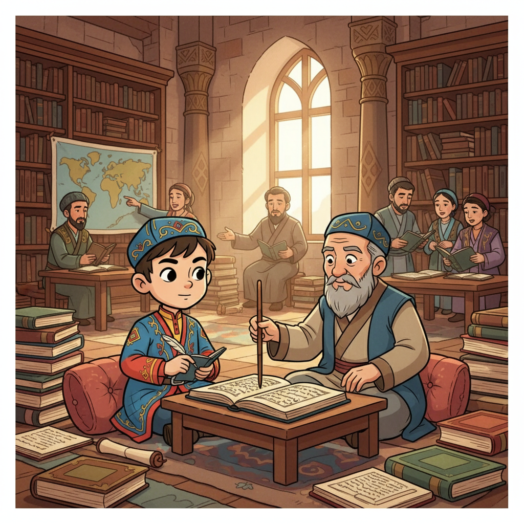Abai's journey to pursue knowledge took him far from home, where he immersed himself in the world of books and learned from the most learned scholars. He studied languages and cultures, broadened his worldview, and started to shape his views on social justice.