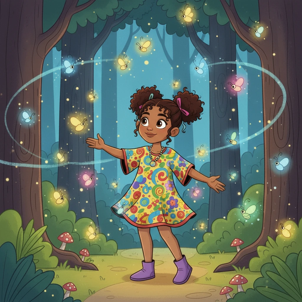Llegaron a un claro donde otras luciérnagas bailaban en el aire, creando un espectáculo de luces. Ana se dio cuenta de que la oscuridad solo era la ausencia de luz, pero que la luz siempre estaba cerca, esperando ser encontrada.