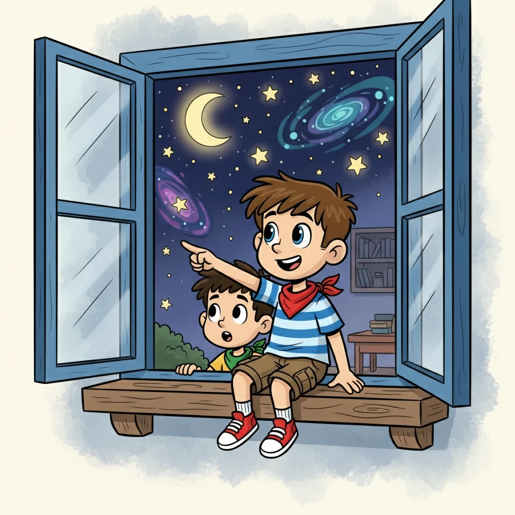 Chaque soir, Samuel et Josh s'asseyaient près de la fenêtre, contemplant le ciel étoilé. Ils savaient que l'aventure les attendait toujours, et que l'amitié et le courage pouvaient ouvrir les portes de l'extraordinaire. Leur aventure mystérieuse avait changé leur vie à jamais.