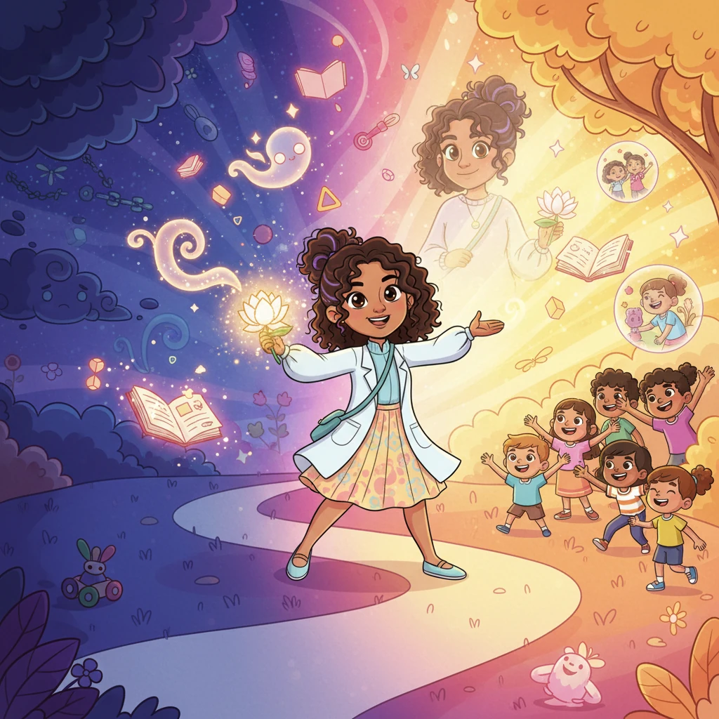 From Shadows to Light: Angela's Journey - 成长故事