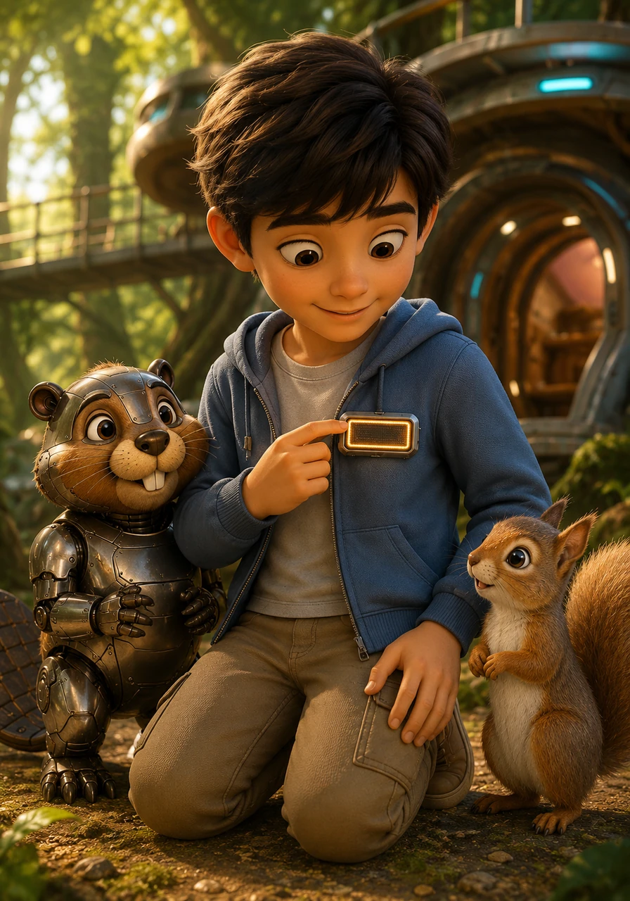 Back in his own human body, Liam looks down at the rectangle name tag and smiles at the incredible secret he now carries. He knows that this is just the beginning of his many adventures as a secret protector of the wild.