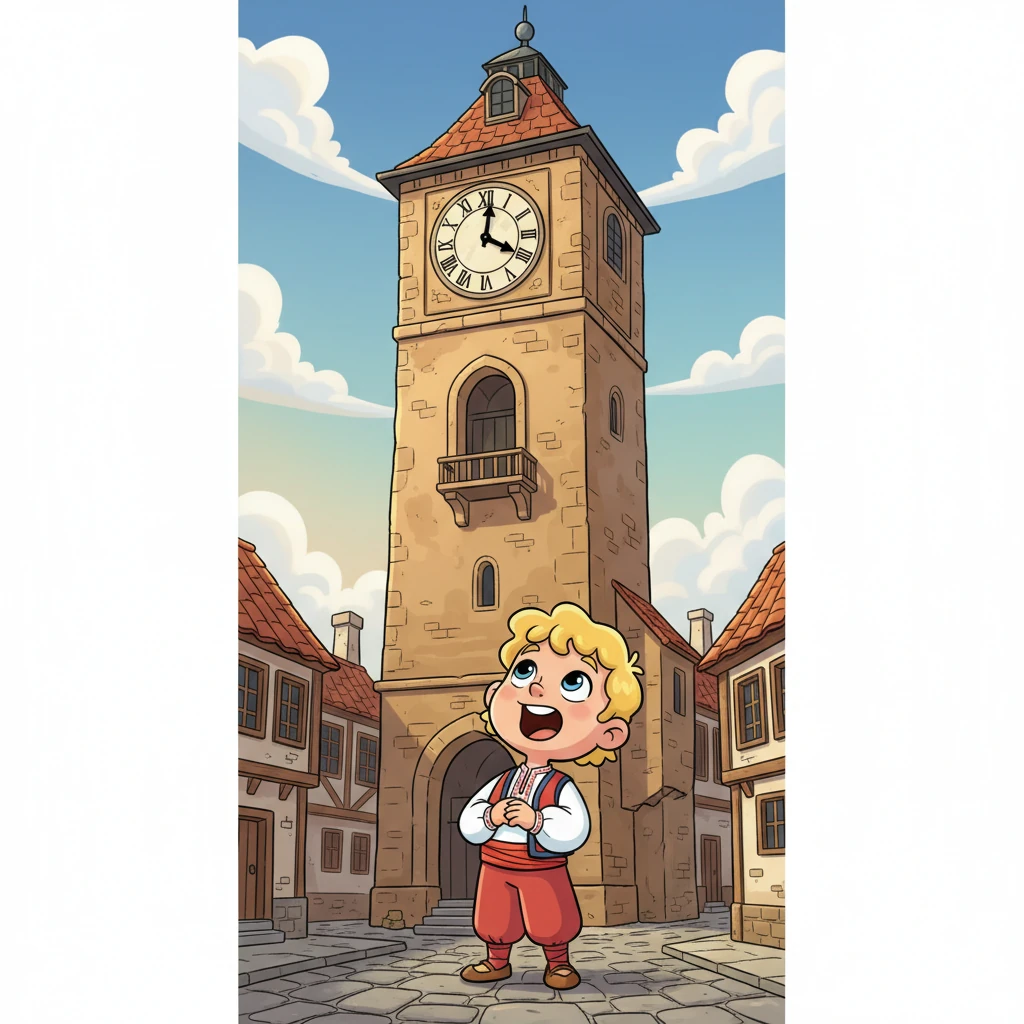 Излизайки от музея, Ясен поглежда нагоре към високата Часовникова кула. Нейният стар часовник тихо отмерва времето, сякаш бди над града от векове. Той си представя как кулата е виждала толкова много неща.