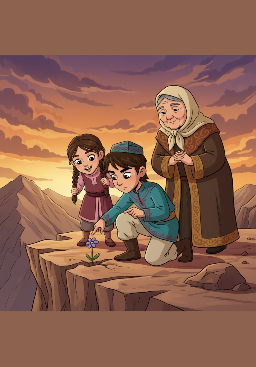 High up on the rocky cliffs, Alnur spots the majestic snow leopard watching over the land with golden eyes. This rare and beautiful creature is one of the many treasures protected within these invisible borders.