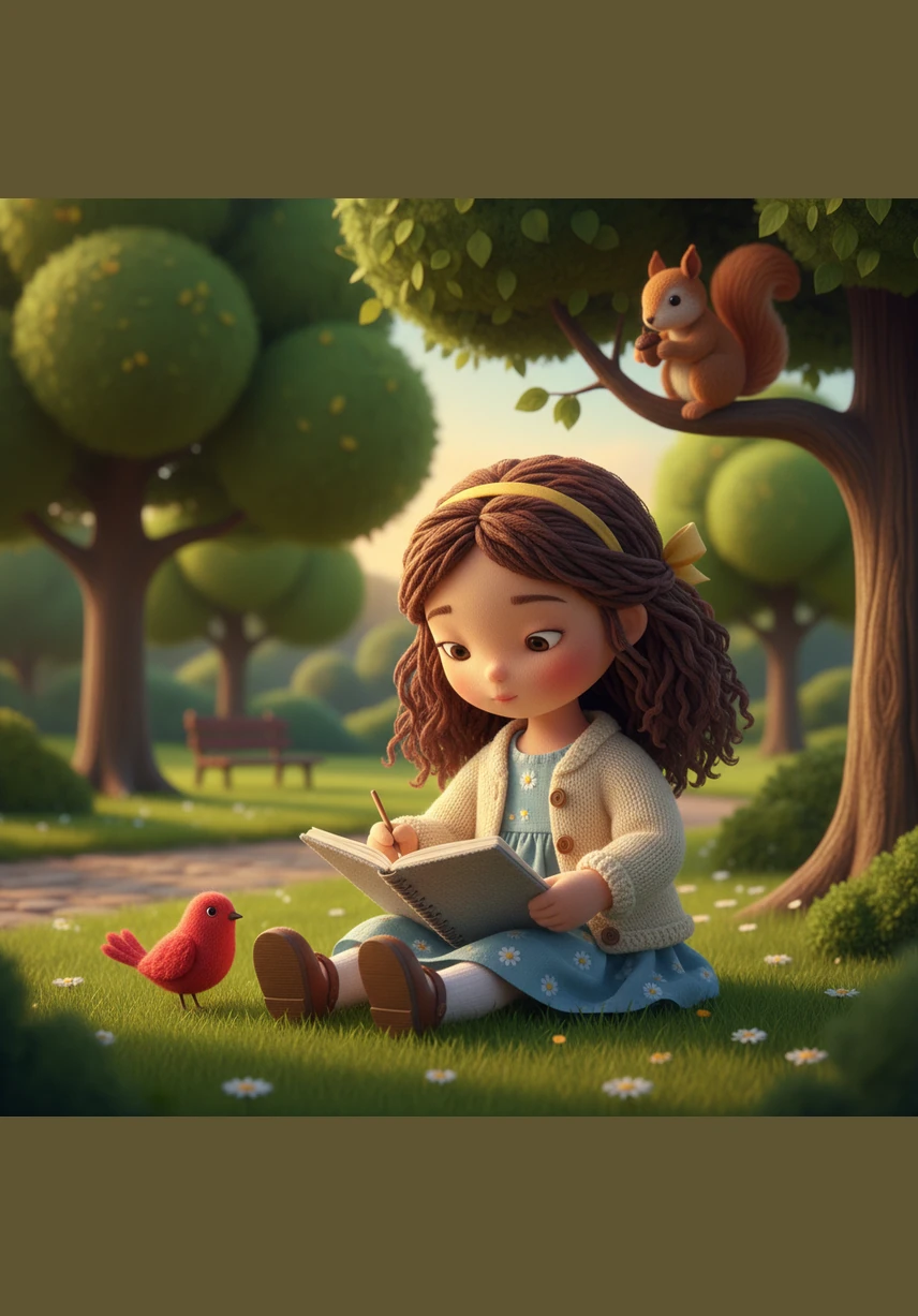 During a quiet moment in a green park, Meskour sketches a gear that subtly transforms into the shape of a blooming flower. He envisions a future where industry works in perfect silence and harmony alongside the natural world.