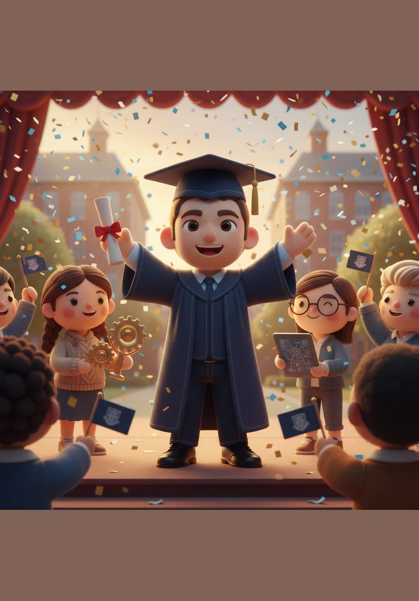 A sleek, modern emblem is finally finished, capturing the spirit of innovation through geometric precision and flowing lines. It stands as a powerful symbol of Meskour's journey and his commitment to building a more efficient and productive tomorrow.