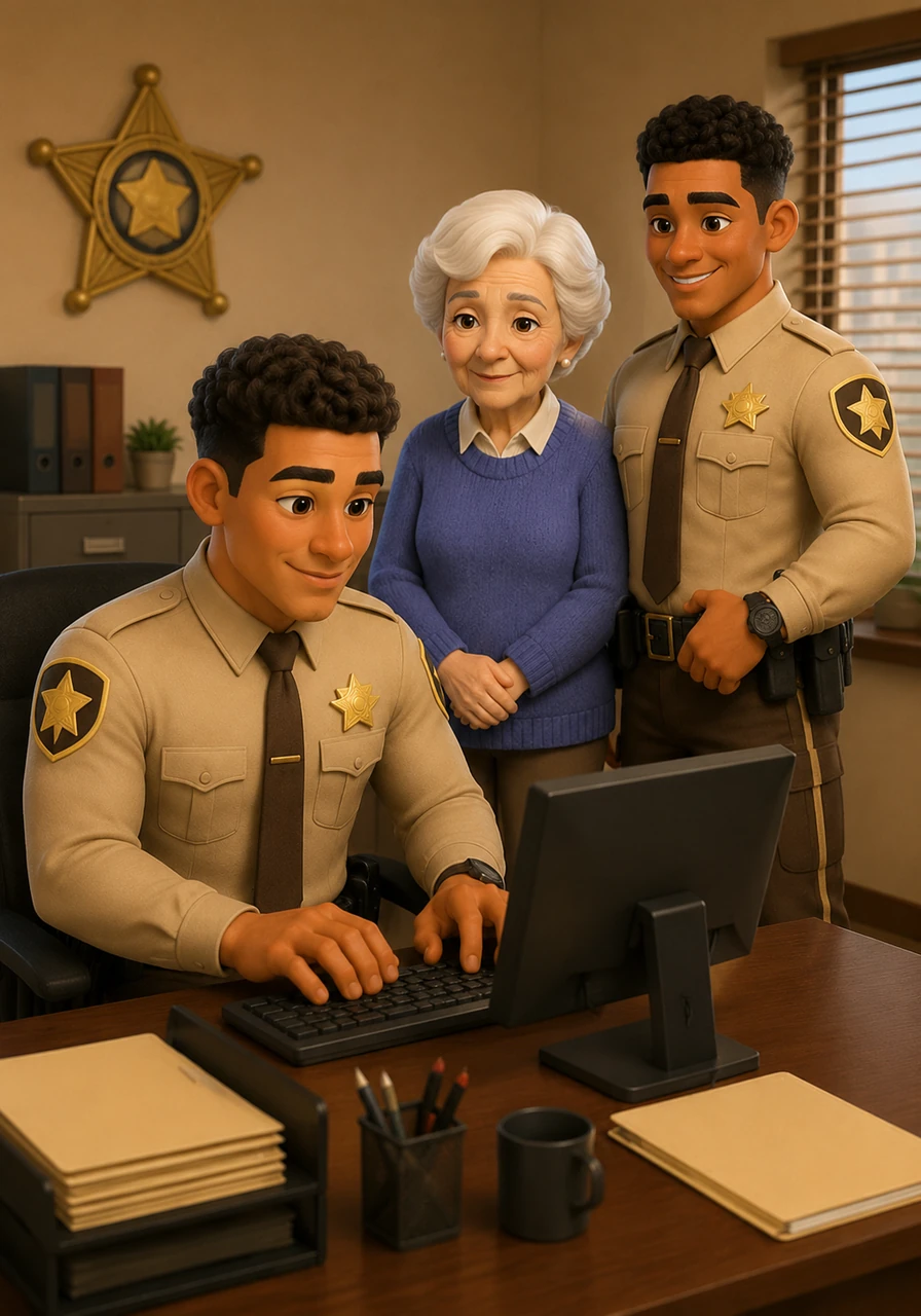 Back at the Fairbanks Deputy Department headquarters, a dedicated official types Kevin Walker's name into a computer database to process a special civic commendation. They draft an official notice to recognize his outstanding citizenship and helpful nature.