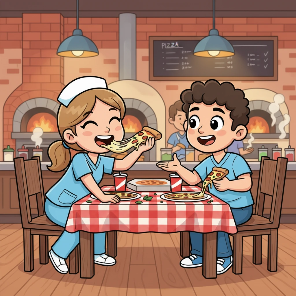 Their first date was at a lively pizza shop, filled with the aroma of bubbling cheese and tomato. Beth, giggling, tried to catch a long string of mozzarella, while Matt, with a playful grin, shared stories about his law studies. They talked for hours, finding joy and laughter in every shared moment.