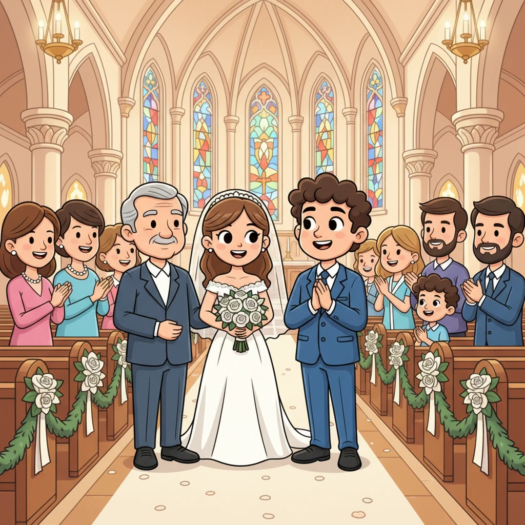 The church where they first met was beautifully adorned with flowers for their wedding day. Beth, radiant in her white gown, walked down the aisle to a beaming Matt. Surrounded by loved ones, they exchanged vows, promising forever with smiles that lit up the entire room.