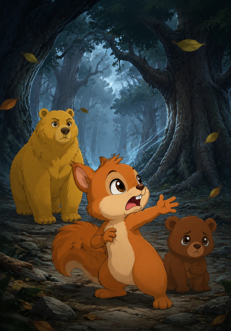 The butterfly vanished into the canopy, and suddenly the forest grew silent and cold. Barnaby turned around to call for his mother, but only the rustling wind answered his small, trembling voice among the giant, ancient trees.