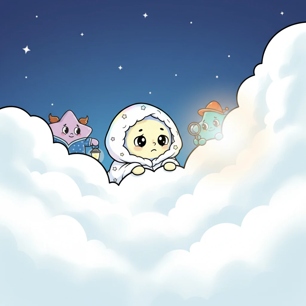 Peeking around the cloud's billowy curve, Twinkle saw a faint, pearly glow. Closer, closer, Twinkle went, heart thumping with excitement and a little bit of nervousness. The cloud felt like a giant, soft blanket, and the light grew warmer.