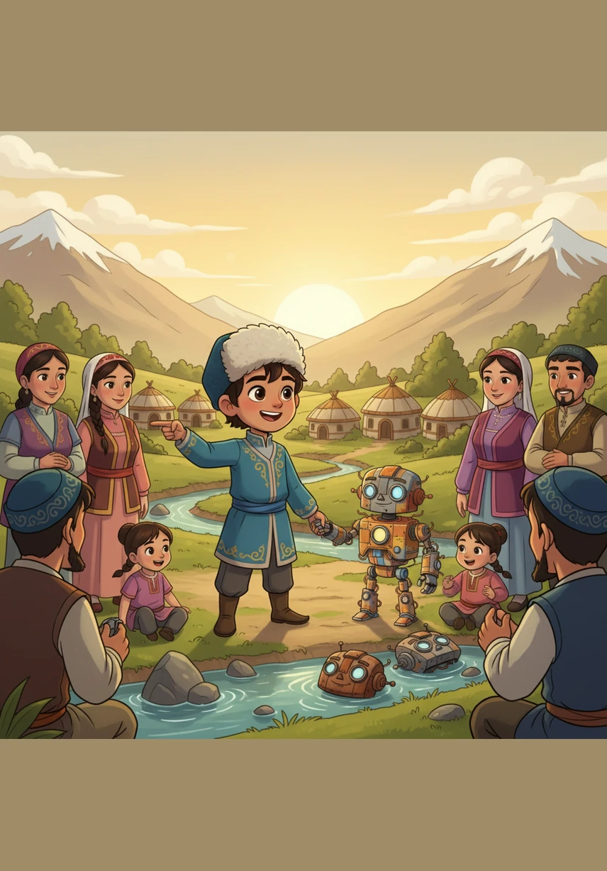 Their peaceful afternoon is interrupted when a worried neighbor arrives at the gate, explaining that their favorite little lamb has wandered away and gotten lost. Aidos and Tulpar immediately decide to go on a rescue mission to bring it home.