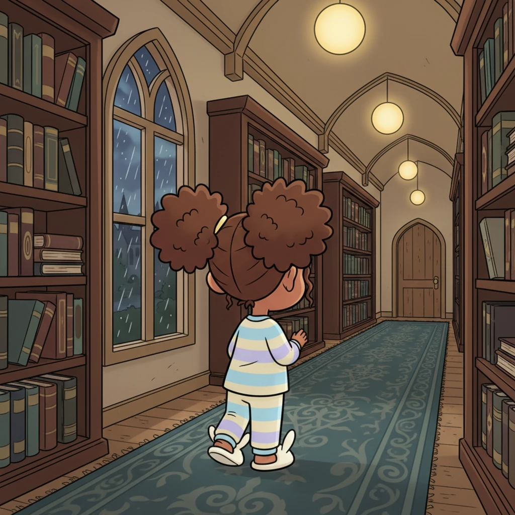 With soft, unhurried steps, you begin to move deeper into the academy, your boots making no sound at all on the thick, plush rugs that line the long corridors. The hallways are bathed in a gentle, warm light, not from flickering torches, but from luminous orbs that float silently near the vaulted ceilings, casting a soft, steady glow on everything below. Each orb pulses with a faint, internal light, a living beacon that guides your way without ever being harsh or bright. You walk slowly, allowing your eyes to take in the quiet beauty of your surroundings, noticing the details that make this place so special. The walls are lined with tall, dark wooden bookcases, filled to the brim with ancient tomes and scrolls, their spines a kaleidoscope of muted colors and intricate gilded lettering. You can almost smell the faint, sweet scent of old paper and leather emanating from the books, a comforting aroma that speaks of countless hours of quiet study. Your fingers lightly brush against the smooth, cool wood of a passing banister, feeling the craftsmanship of generations of magic-users who have walked these very halls. The silence is profound, broken only by the distant, muffled whisper of the rain against the tall, arched windows that occasionally punctuate the long corridors. You pause for a moment by one of these windows, gazing out into the rainy night, watching the tiny rivulets of water trace intricate paths down the glass. Beyond the glass, the academy grounds are a soft blur of green and shadow, shrouded in the gentle mist of the falling rain, peaceful and serene. The world outside feels distant, softened by the protective embrace of the academy walls, like a dream seen through a veil. You turn back to the corridor, continuing your quiet journey, your footsteps light and purposeful, yet utterly unhurried. The air around you is still and warm, a comforting blanket that chases away any lingering chill from the outside. You pass by closed doors, each one a mystery, a silent chamber where other scholars might be deep in study or peaceful slumber. You imagine them, nestled in their own quiet spaces, perhaps reading by a soft, magical light, or simply listening to the rain, just like you. The thought brings a gentle smile to your lips, a shared sense of peace with the unseen inhabitants of this magical haven. You continue to walk, one quiet step after another, down a corridor that seems to stretch on, yet never feels endless, only inviting. The patterns on the rugs beneath your feet are intricate and soothing, swirls of deep blues and greens, almost like looking at a calm, enchanted forest floor. Each pattern seems to flow into the next, guiding you gently forward, a silent path laid out just for you. You reach a quiet corner, where a single, larger luminous orb hangs suspended, casting a particularly soft and welcoming glow. Here, the corridor branches slightly, and you turn, following the path that leads to the sleeping chambers. The light here is even softer, dimmer, preparing you for rest, a gentle transition from the common areas to the private solace of your room. You can feel a subtle shift in the air, a deeper sense of tranquility, as if the very walls are whispering lullabies. Your eyes begin to feel a little heavier, a pleasant tiredness settling in, a sign that the day's journey is truly coming to an end. You find yourself standing before a door, a simple, unadorned wooden door, but somehow, you know it is yours. It has a quiet strength to it, a promise of sanctuary and deep, undisturbed sleep. You reach out a hand, your fingers cool against the smooth, polished wood, feeling the faint, reassuring warmth that seems to emanate from within the chamber. This is your destination, your own quiet haven within the vast, peaceful expanse of the Starfall Academy. You take one more slow, deep breath, letting the anticipation of rest fill you, a soft, gentle wave washing over your entire being. The rain outside continues its steady, rhythmic patter, a comforting accompaniment to the quiet magic of the night. You are almost there, almost settled, almost ready to drift into a peaceful slumber.