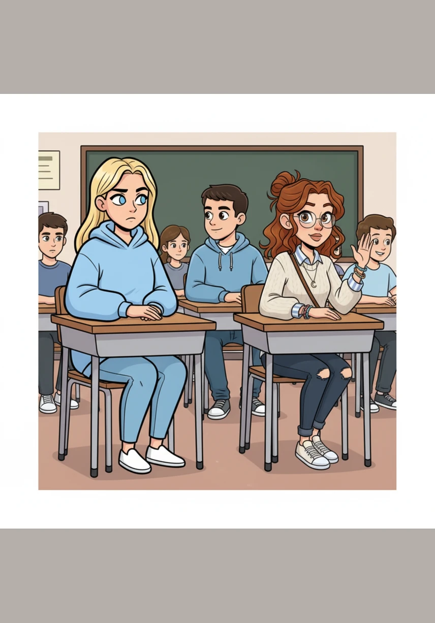 As I take my seat, I catch the tail end of Lila’s story about her weekend plans, but the missing context feels like a physical gap in my mind. I blink, trying to process her excitement, and ask what she’s talking about, only for her to wave it off with a casual comment to not worry about it.